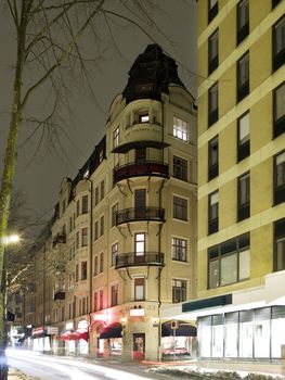 Urban Scene at night with Long Exposure