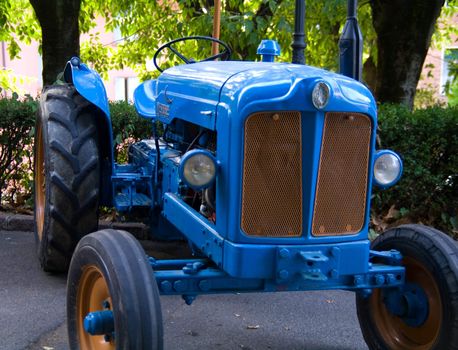 Old model of tractor, renovated to be in superb condition