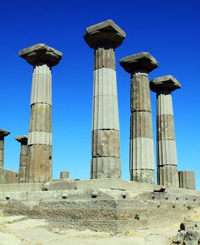 Ruined Athena Temple in Assos, Turkey