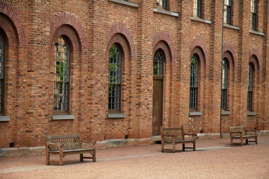 detail photo of old barracks in Sydney, very quiet place to relax, Hyde Park Barracks
