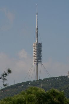 Hertzian antenna on a hill of Spain