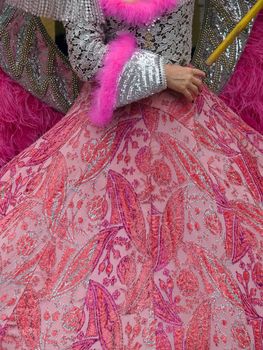 Colorful ornated Brazil Rio samba queen carnival dress        