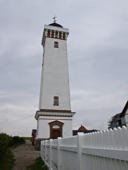 The lighthouse at Helnaes Funen Denmark built 1900