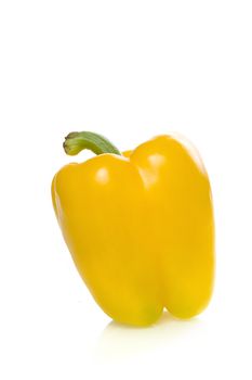 a fresh and healthy paprika on a white background