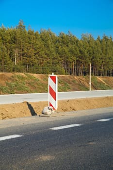 Industrial road works under the new motorway
