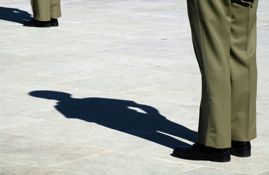 soldiers in attention, photo taken in Canberra, Australia