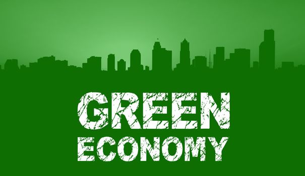 Green Economy City Skyline Background