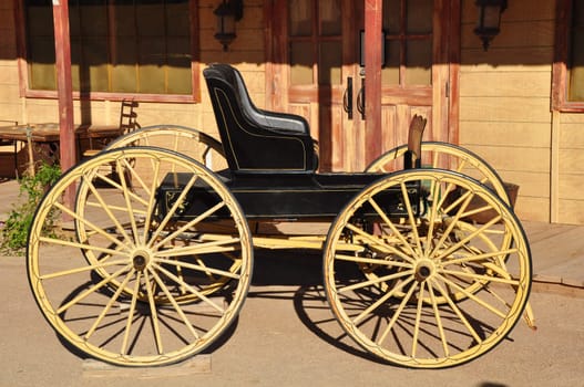 Old black western carriage