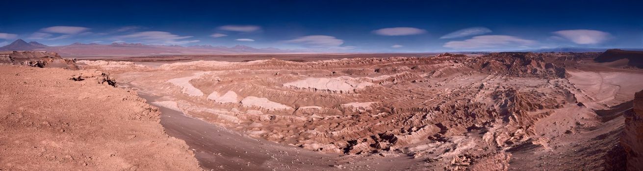 panoramic view of the Valle de la Luna (Moon Valley) close to San Pedro de Atacama, Chile, 108 Mpx