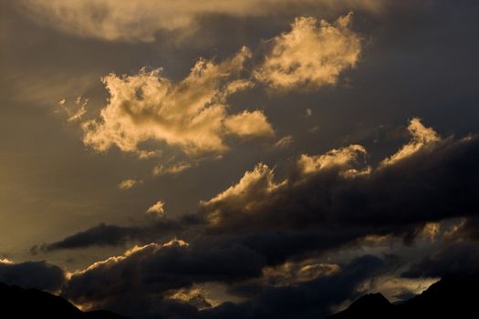 Sunset in Caucasus Mountains