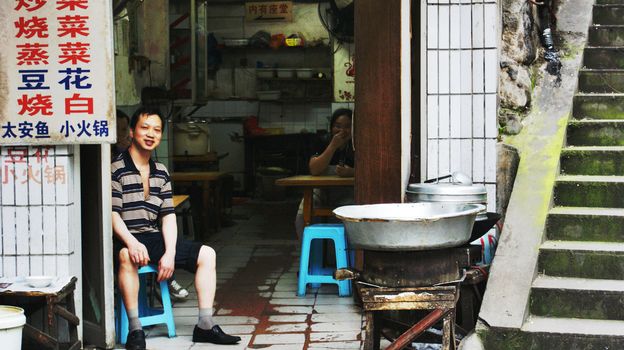 STREETS OF CHONGQUIN IN CHINA