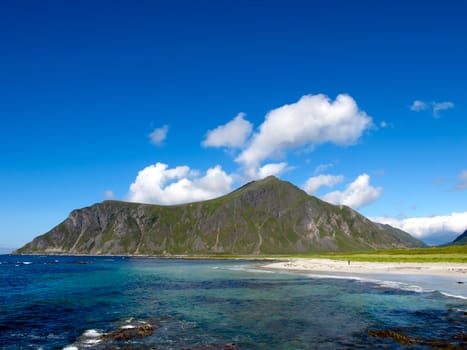 Picturesque landscape at Norway beach