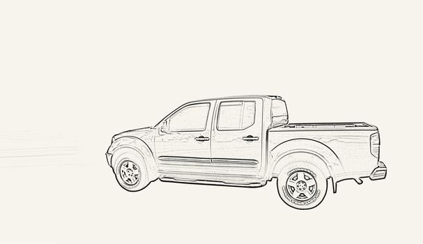 Vectorized car.Easy to edit and you van change the coloration