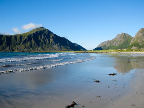 Picturesque landscape at Norway beach