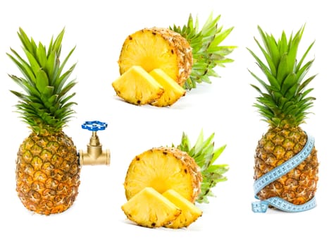 pineapple on white background