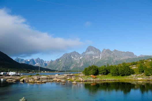 Picturesque landscape at Norway islands