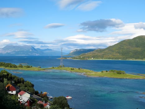 Picturesque landscape at Norway islands
