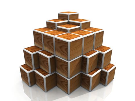 Game and Play of wooden cubes