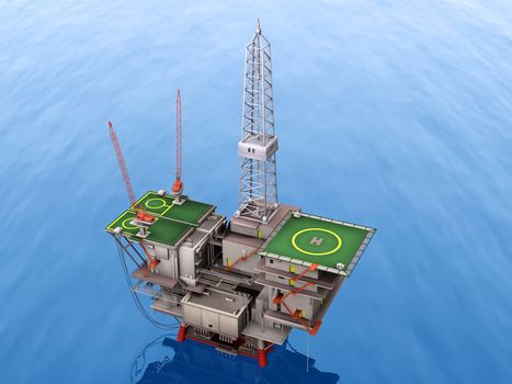 oil platform lost the blue sea