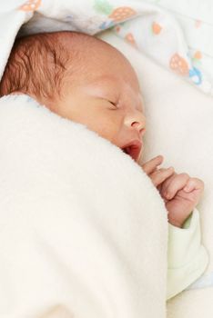 Portrait of a sleeping newborn