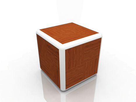 cube with a wood texture