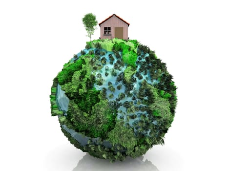 little house on a planet