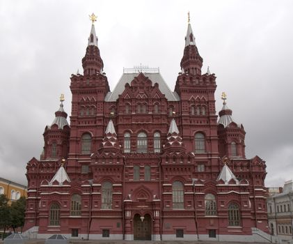 Majestic building lines side opposite the Cathedral.