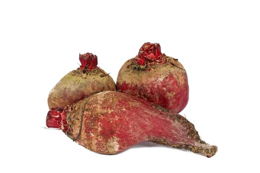 Red beet isolated on white