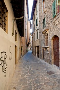 Buildings and alley in Florence, Italy
