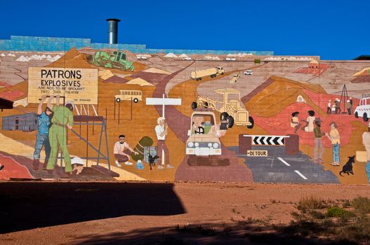 murales at Cooper Pedy, australia