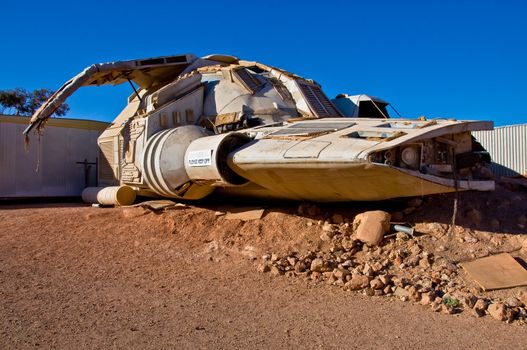 space ship monument in coober pedy, south australia