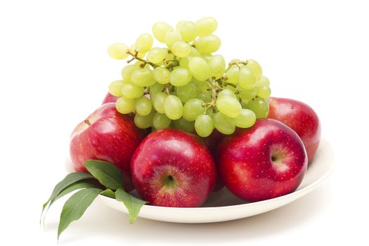 red apples and green grapes