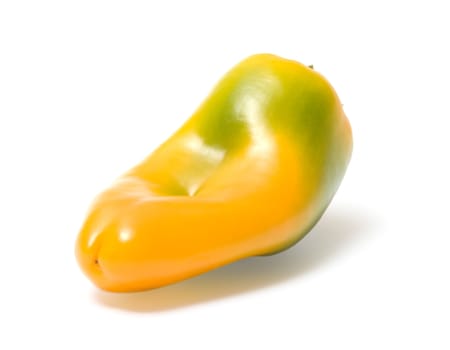 Yellow pepper isolated on a white background.