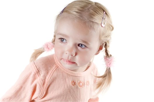 Shot of beautiful toddler girl in studio