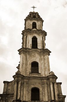 Old abandoned church in Vilnius old town, Lithuania