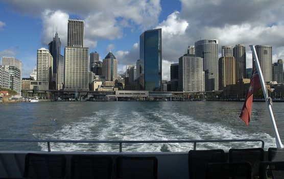 Circular Quay in Sydney, photo taken from ferry