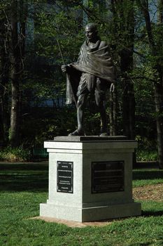 gandhi sculpture in canberra, apostle of non-violence