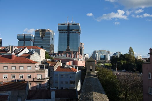 landscape,  Shot filmed in Portugal, Lisbon old arch