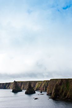 John o' Groats point, Scotland, with copy space