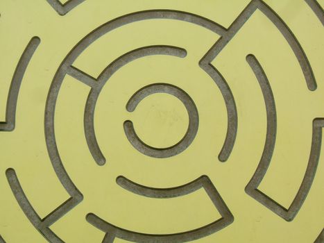 Yellow labyrinth design