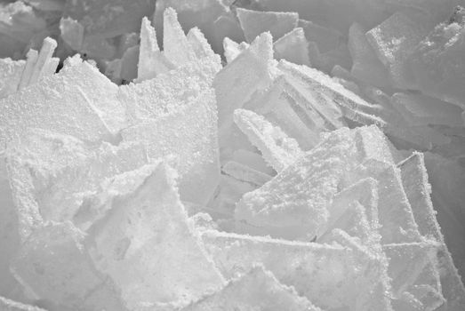 The Closeup Ice texture background. The macro