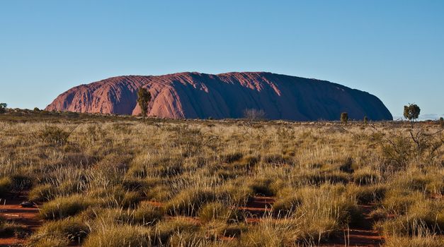 view of Ayers Rock, outback australia Northern Territory