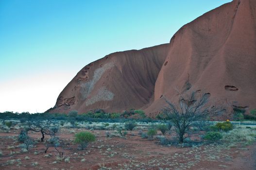 view of Ayers Rock, outback australia Northern Territory