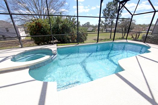 A Swimming Pool and Spa in Florida