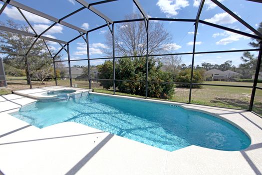 A Swimming Pool and Spa in Florida