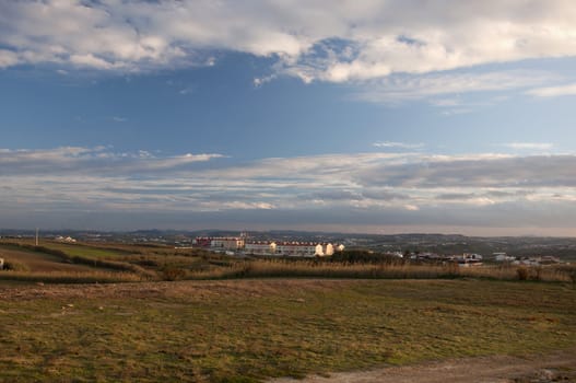 landscape  Portugal rural life around some mountains, a beautiful rural landscape