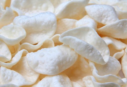 freshly fried potato slices with details