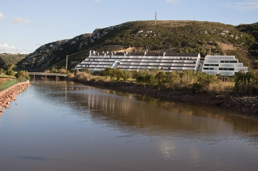 Landscape  Portugal oceanfront hotel for tourists, a beautiful landscape