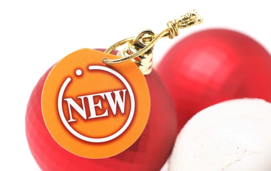 christmas balls with new tag