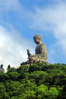 Tian Tan Giant Buddha overlooking with love from Hong Kong China